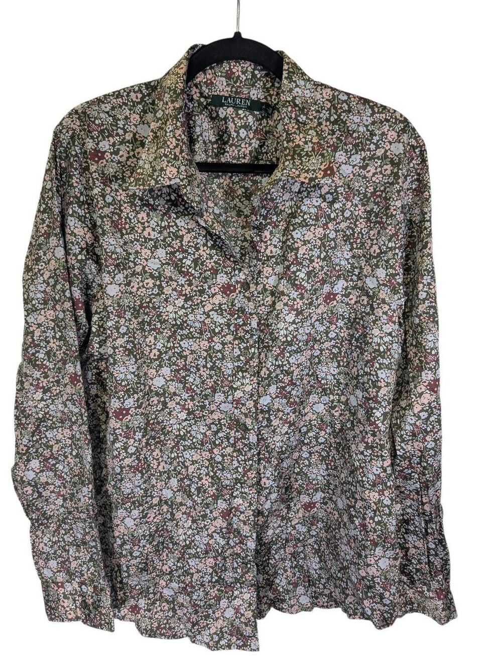 Lauren Ralph Lauren Long-sleeve Button-down Shirt with multicolored ditsy floral